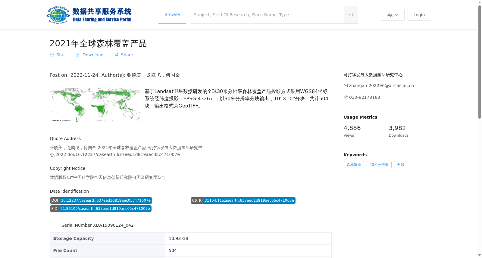 2021年全球森林覆盖产品 数据集图片