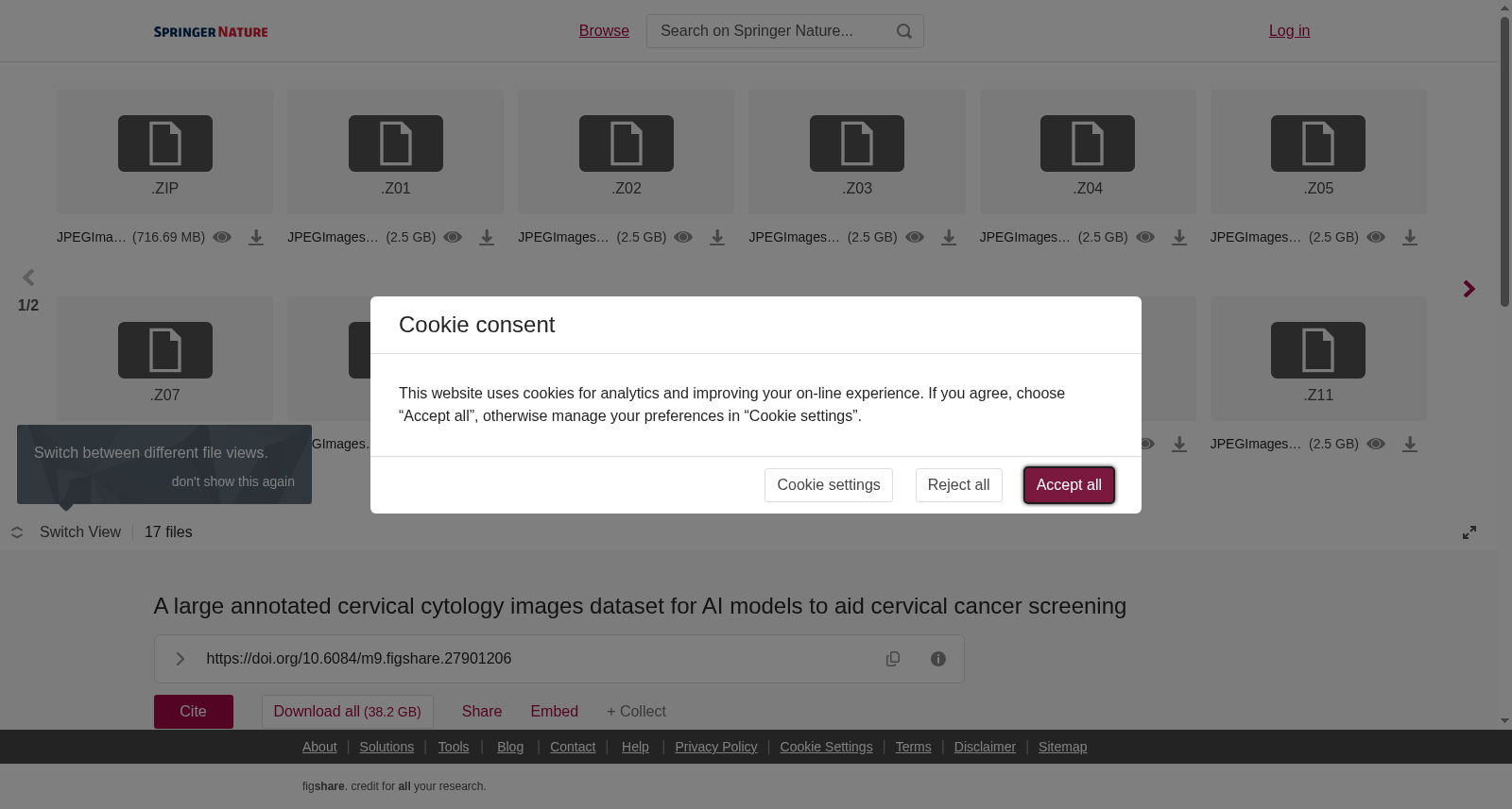 A large annotated cervical cytology images dataset for AI models to aid cervical cancer screening 数据集图片