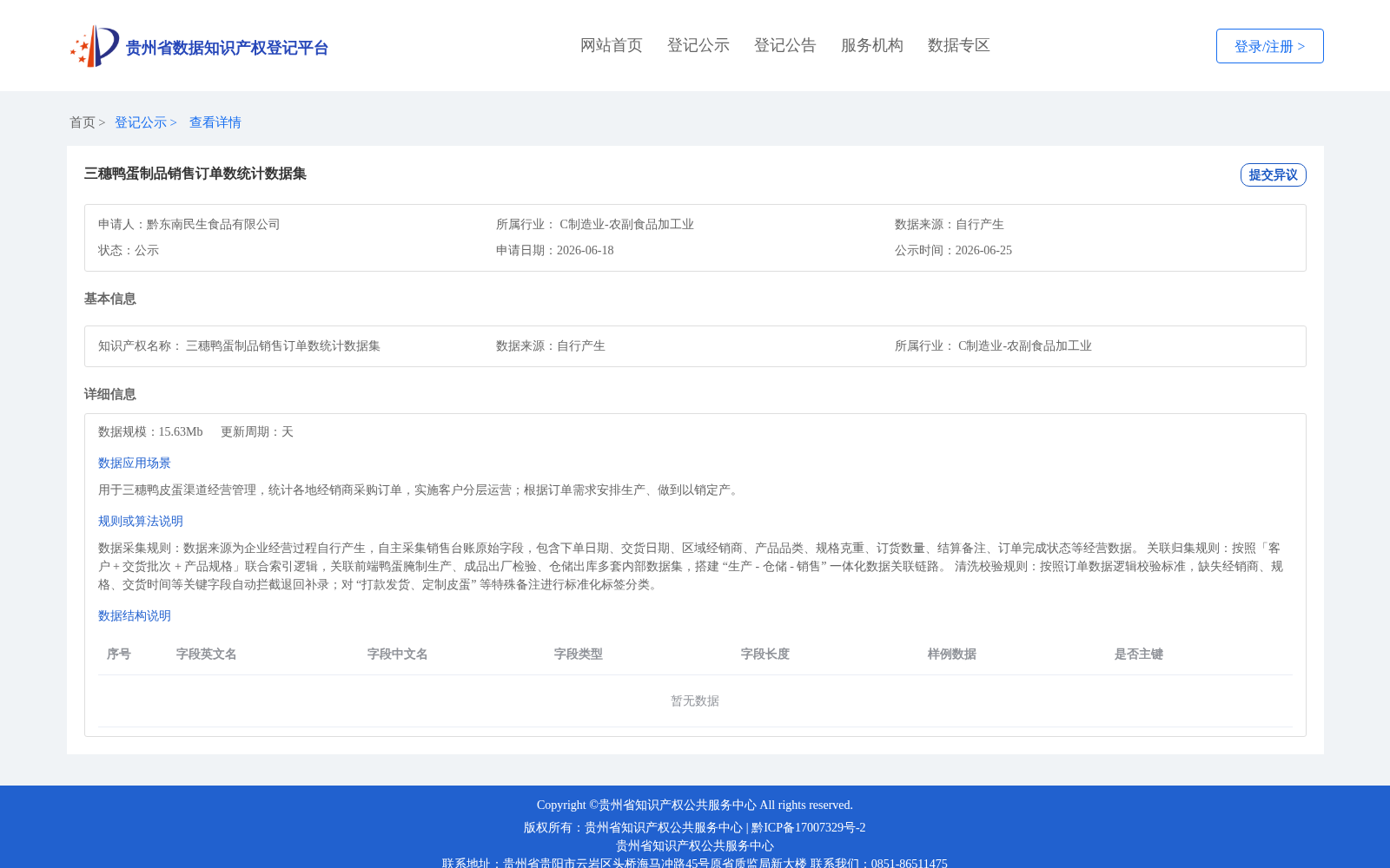 三穗鸭蛋制品销售订单数统计数据集 数据集图片