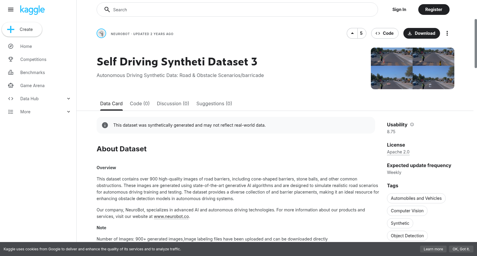 Self Driving Syntheti Dataset 3 数据集图片