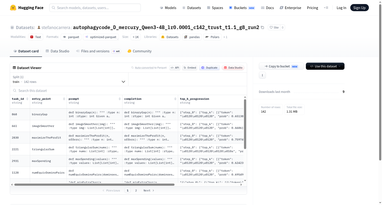 stefanocarrera/autophagycode_D_mercury_Qwen3-4B_lr0.0001_c142_trust_t1.1_g8_run2 数据集图片