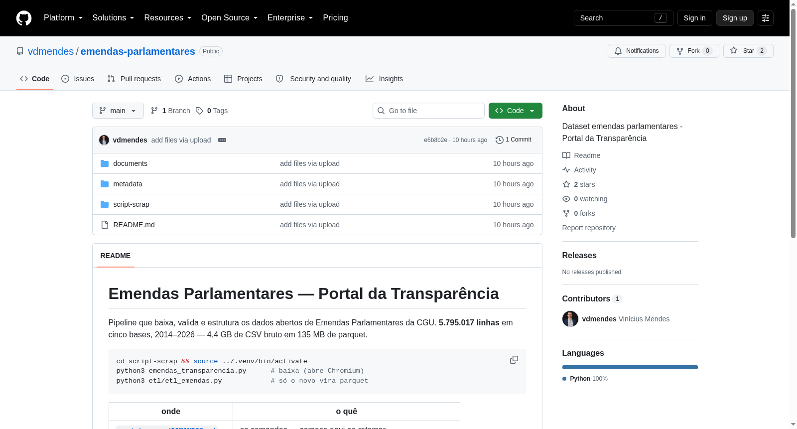 Emendas Parlamentares 数据集图片