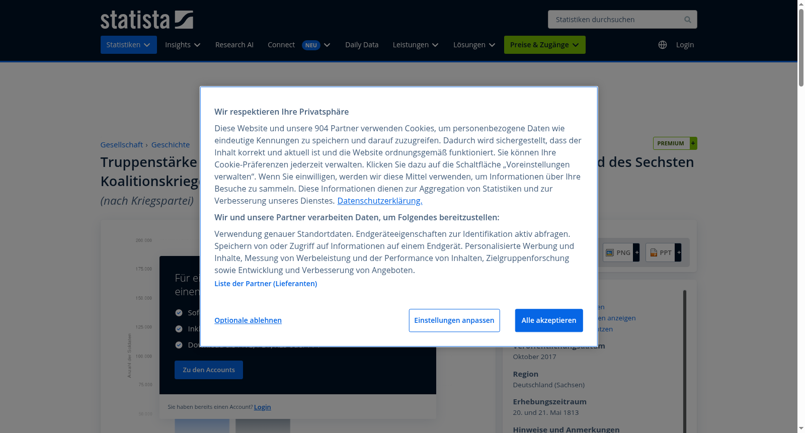 Truppenstärke und Verluste in der Schlacht bei Bautzen (Wurschen) 1813 数据集图片