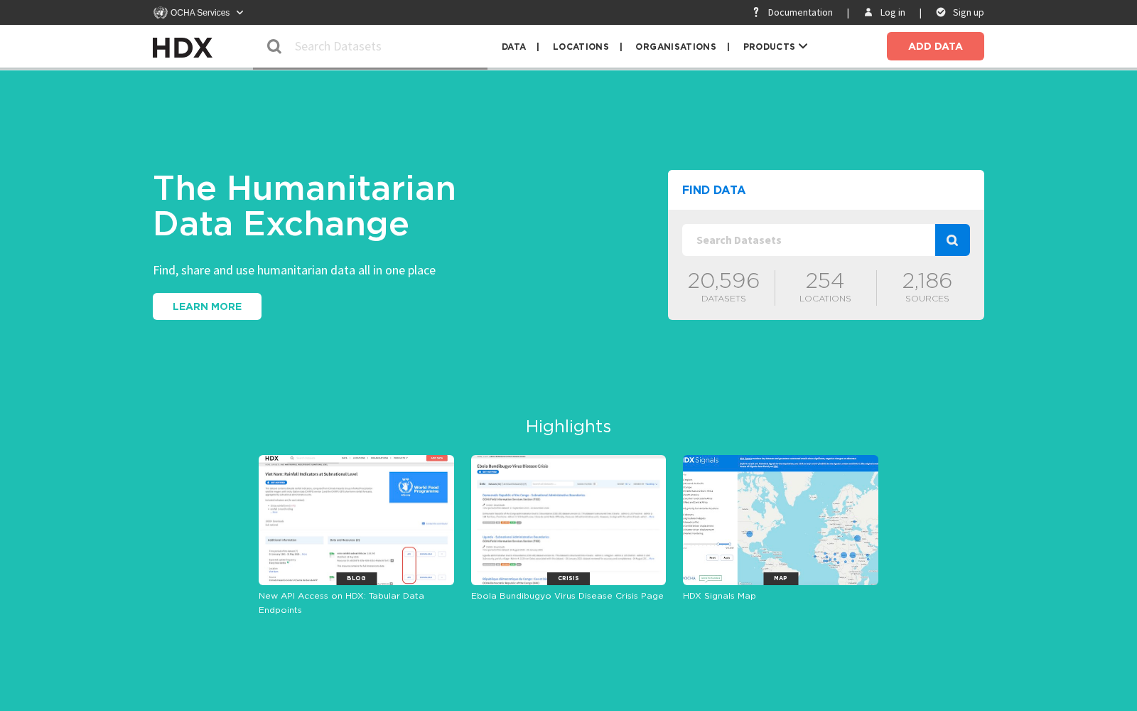 Humanitarian Data Exchange 数据集图片