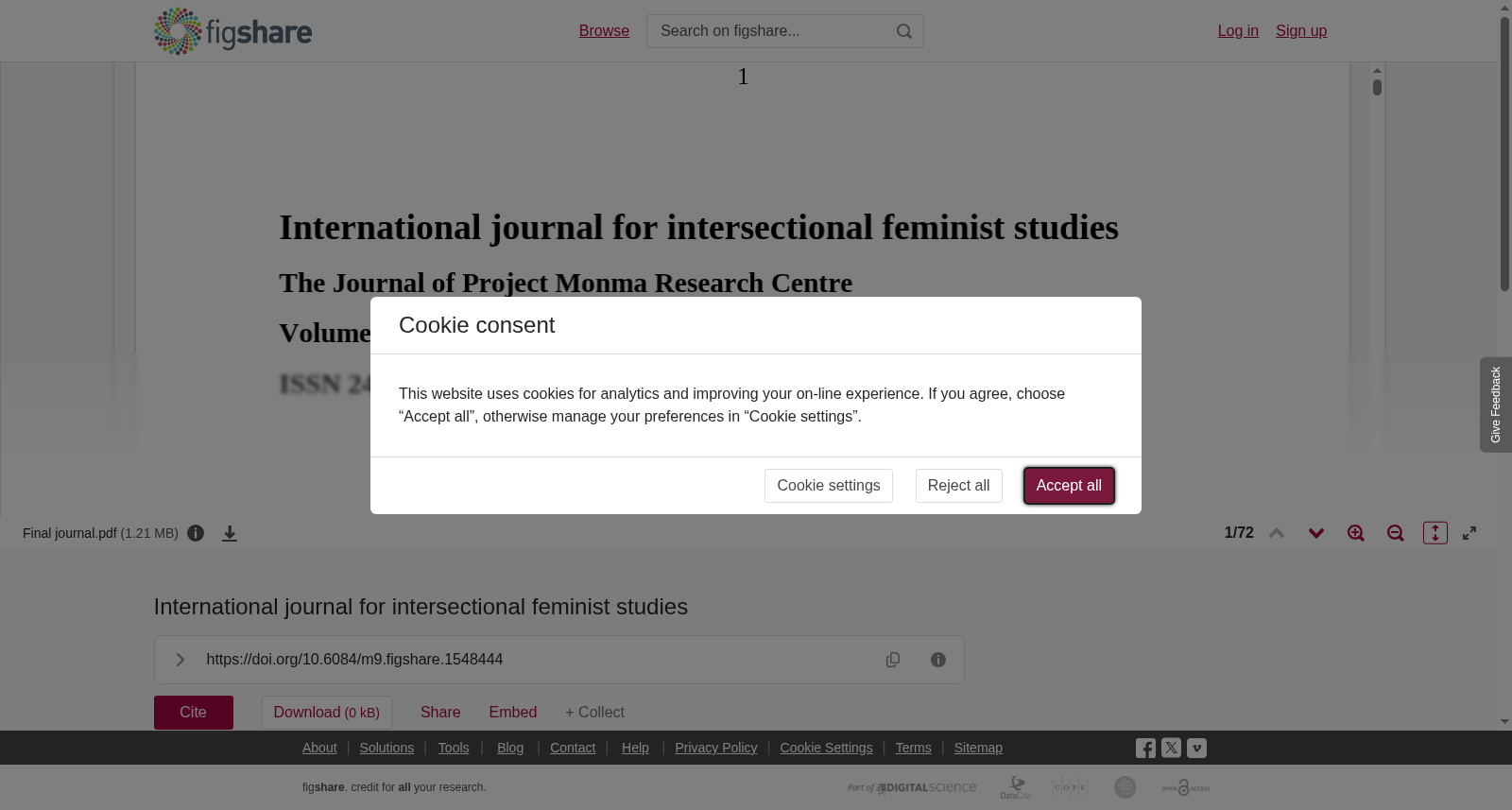 International journal for intersectional feminist studies 数据集图片