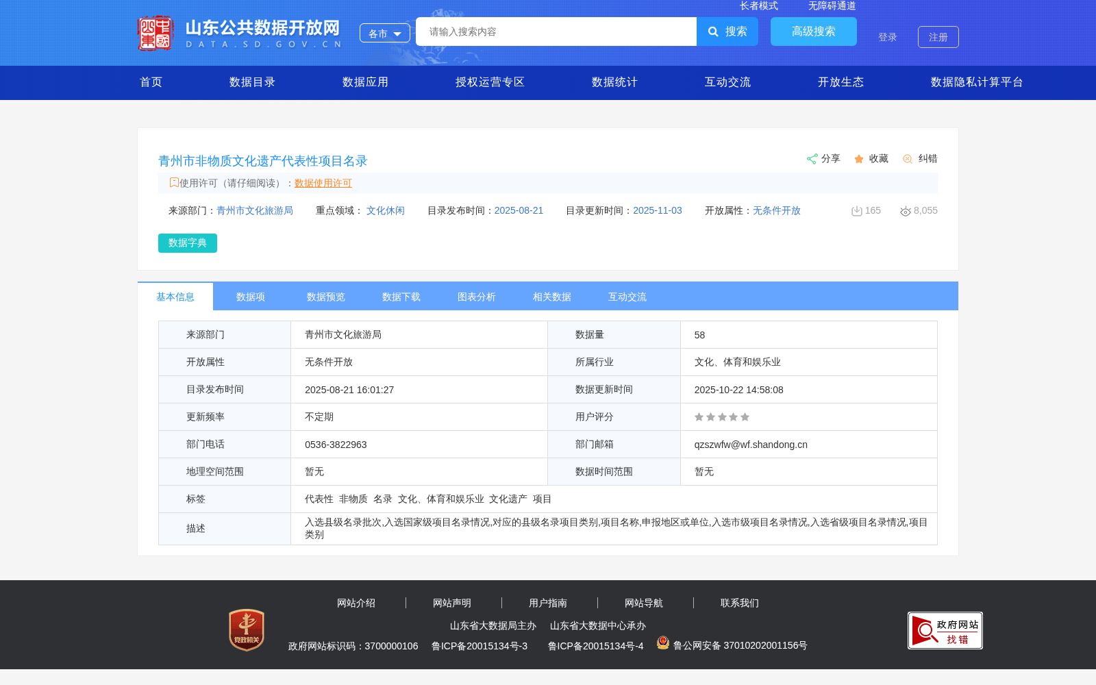 青州市非物质文化遗产代表性项目名录 数据集图片