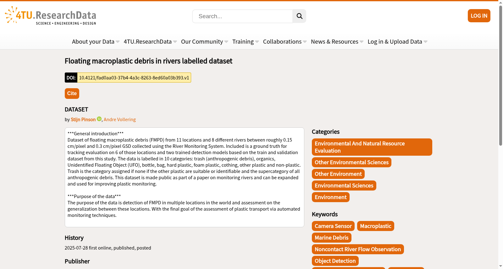 Floating macroplastic debris in rivers labelled dataset 数据集图片
