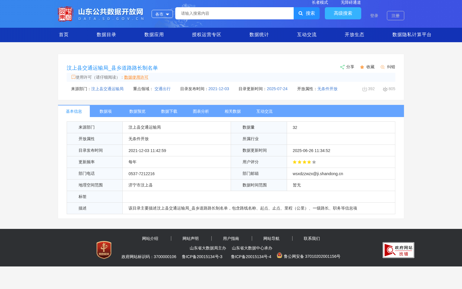 汶上县交通运输局_县乡道路路长制名单 数据集图片