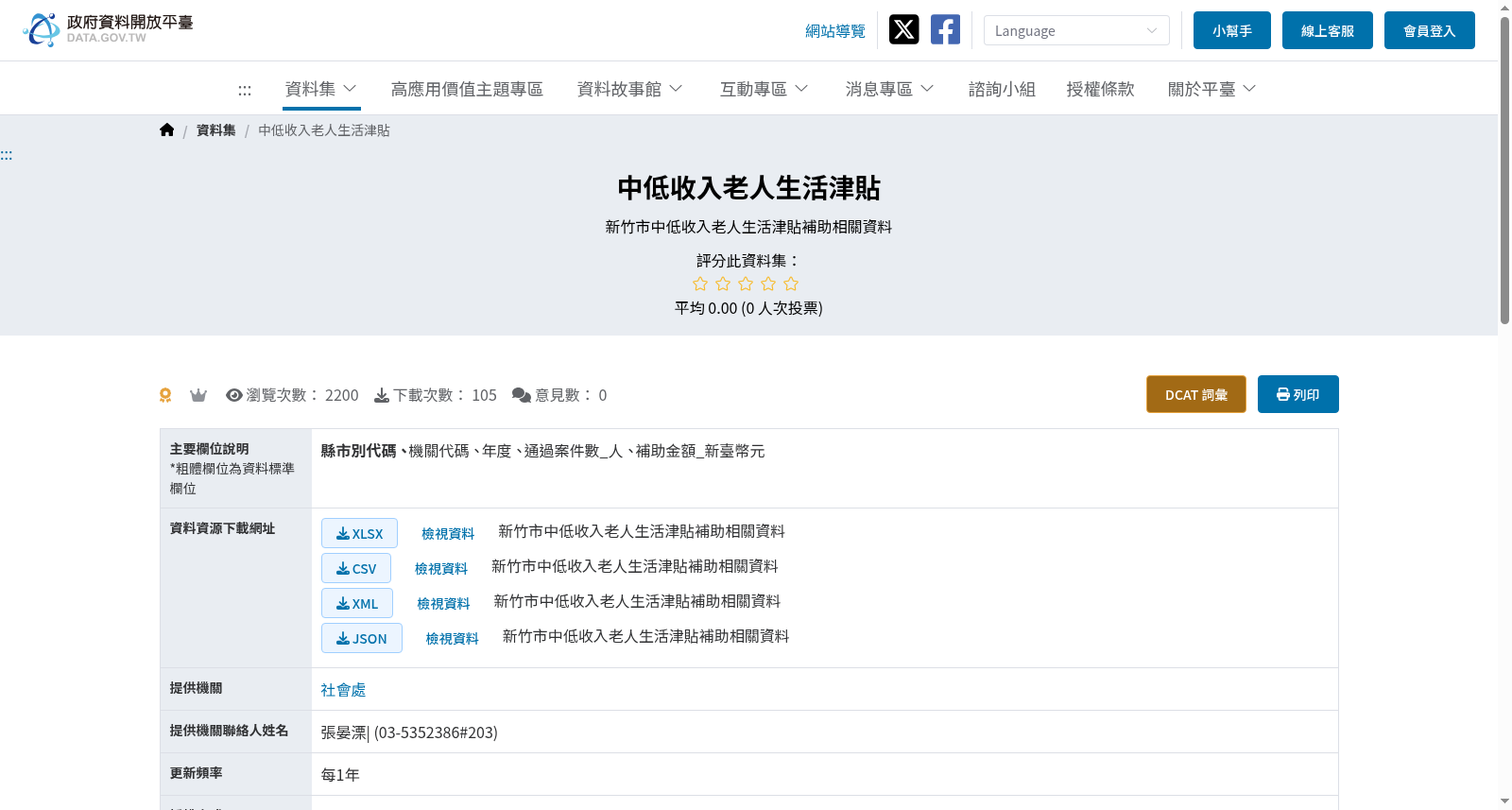 中低收入老人生活津貼 数据集图片