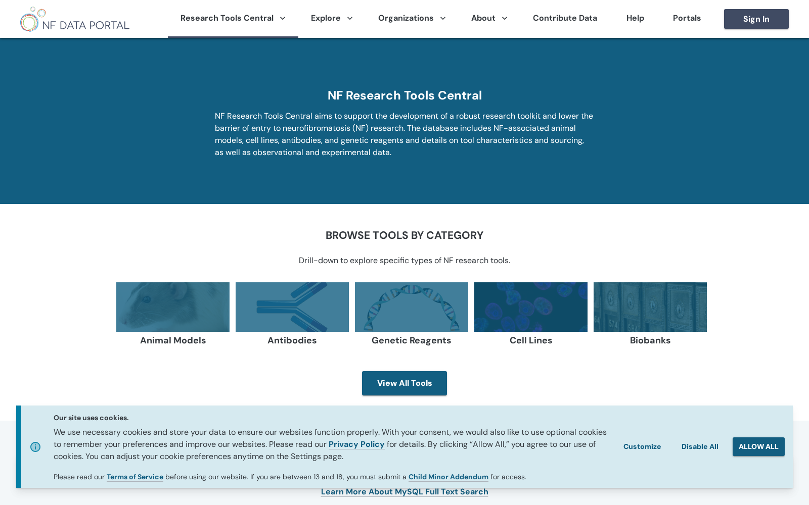 NF Research Tools Database 数据集图片