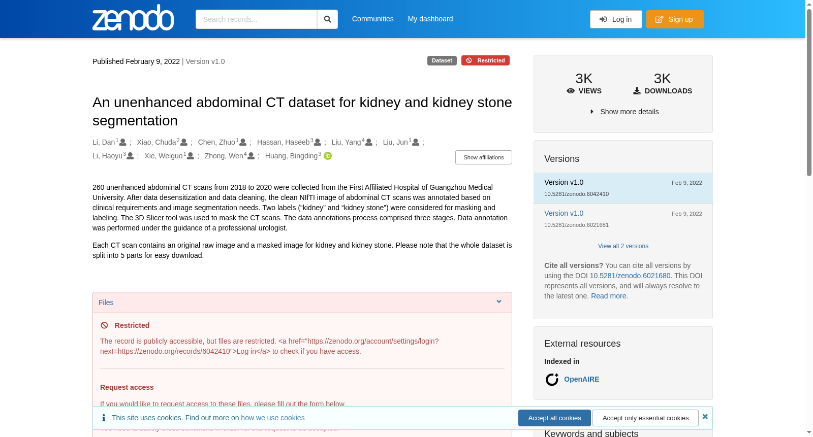 An unenhanced abdominal CT dataset for kidney and kidney stone segmentation 数据集图片