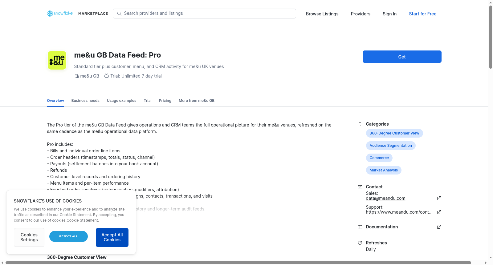 me&u GB Data Feed: Pro 数据集图片