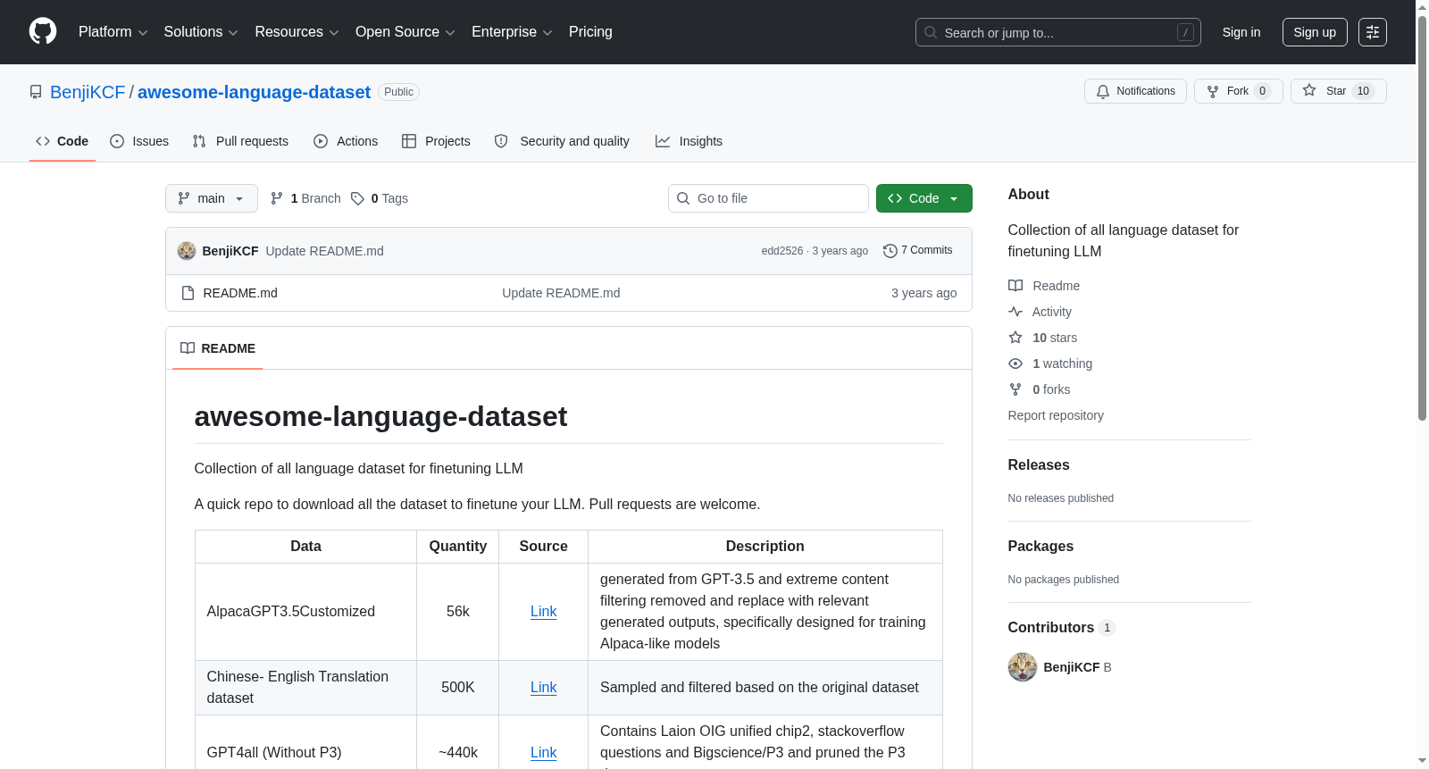awesome-language-dataset 数据集图片