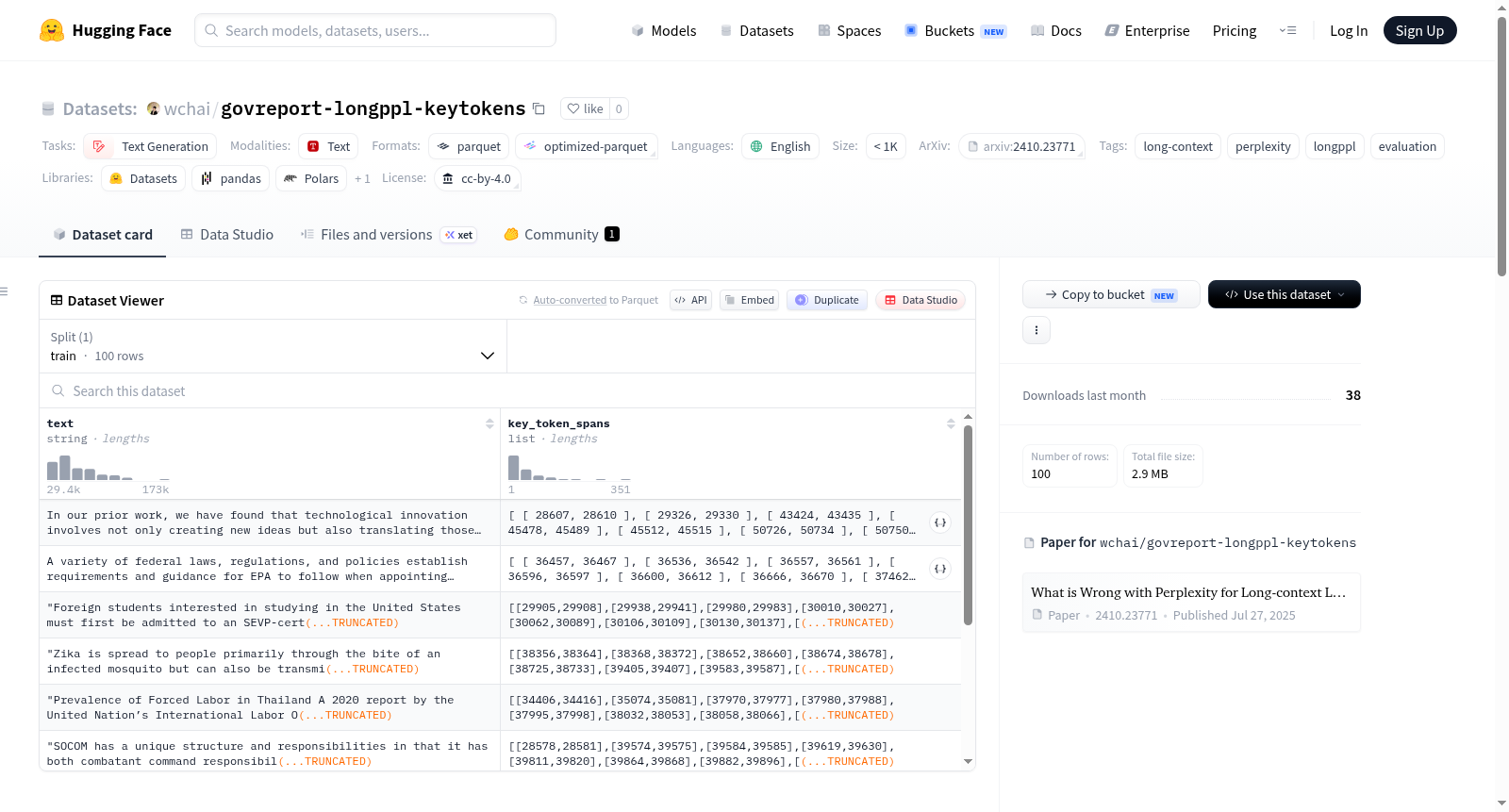 wchai/govreport-longppl-keytokens 数据集图片