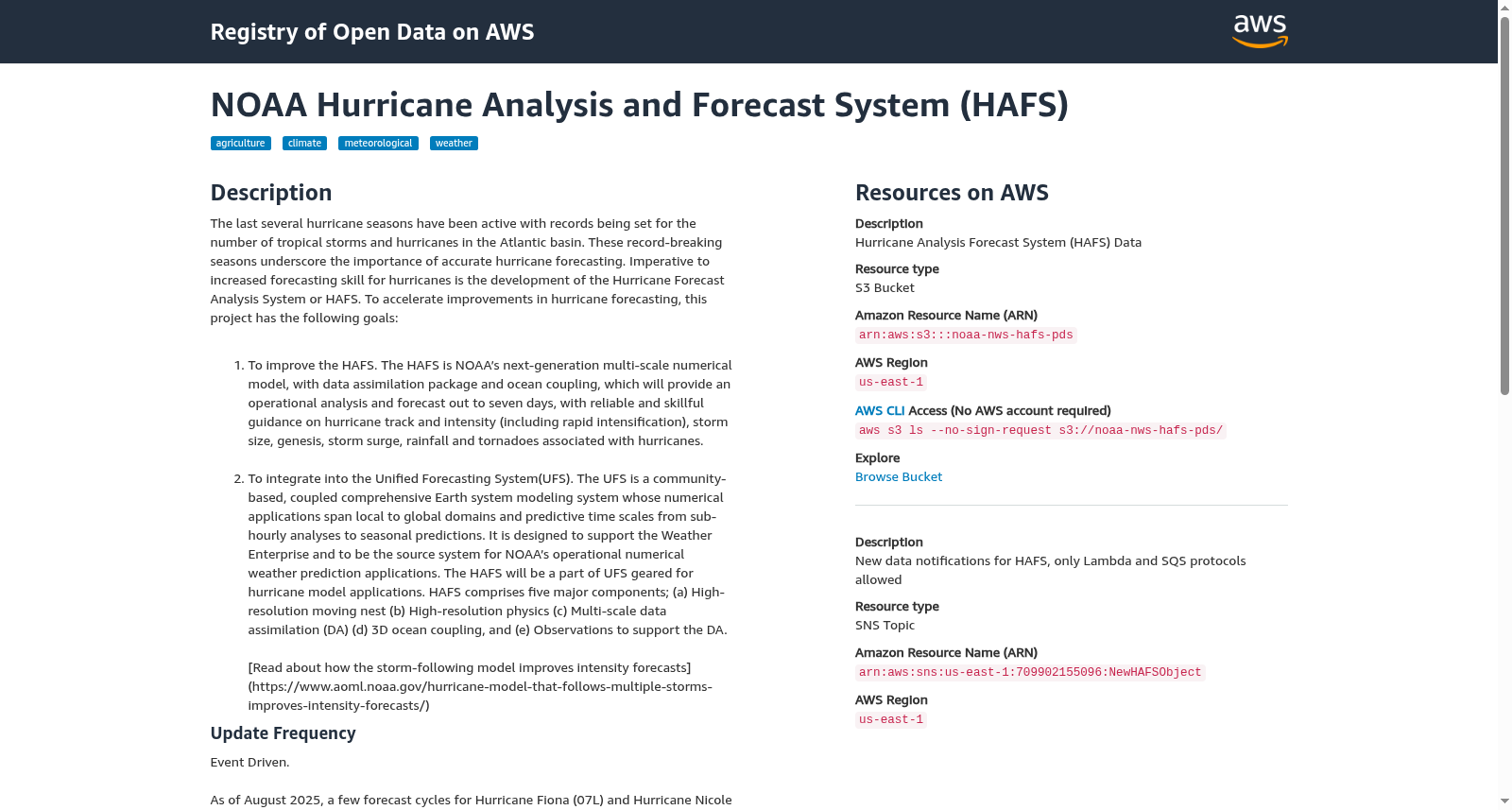 NOAA Hurricane Analysis and Forecast System (HAFS) 数据集图片