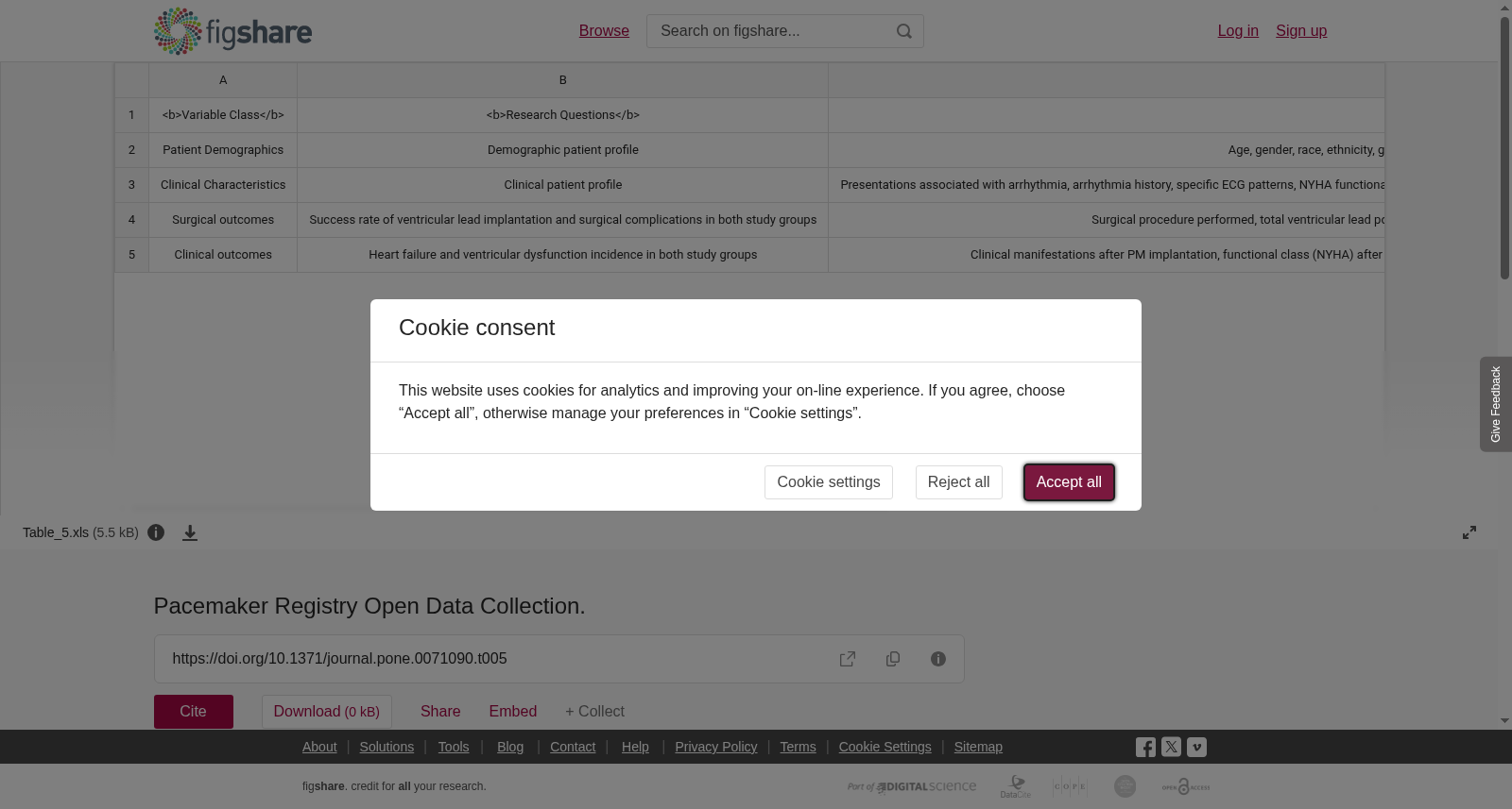 Pacemaker Registry Open Data Collection. 数据集图片