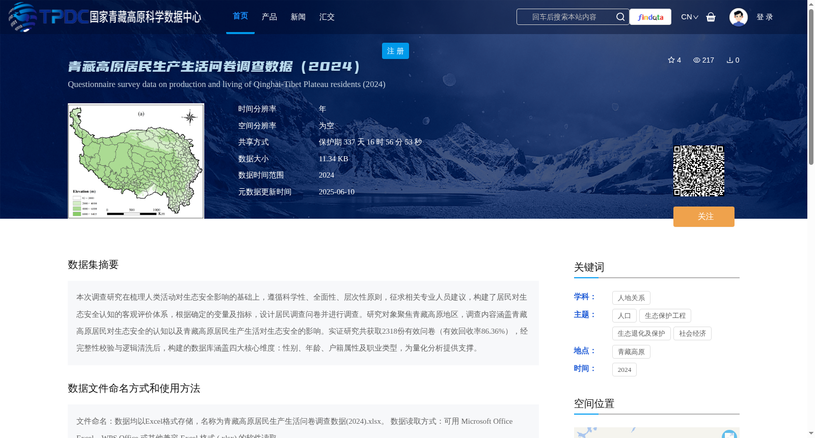 青藏高原居民生产生活问卷调查数据(2024) 数据集图片
