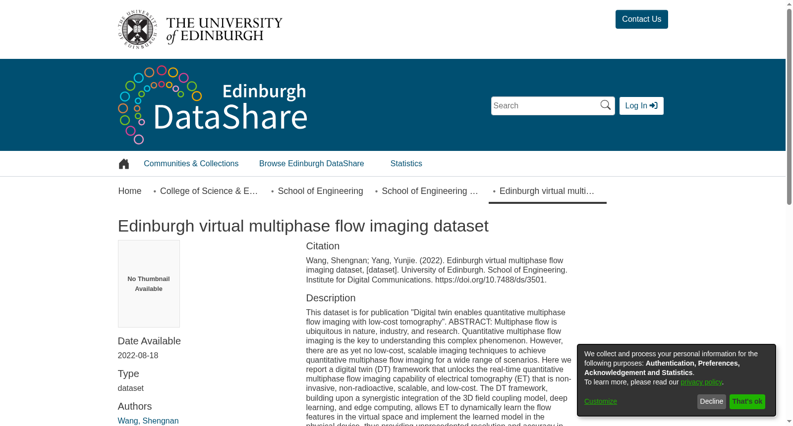 Edinburgh virtual multiphase flow imaging dataset 数据集图片