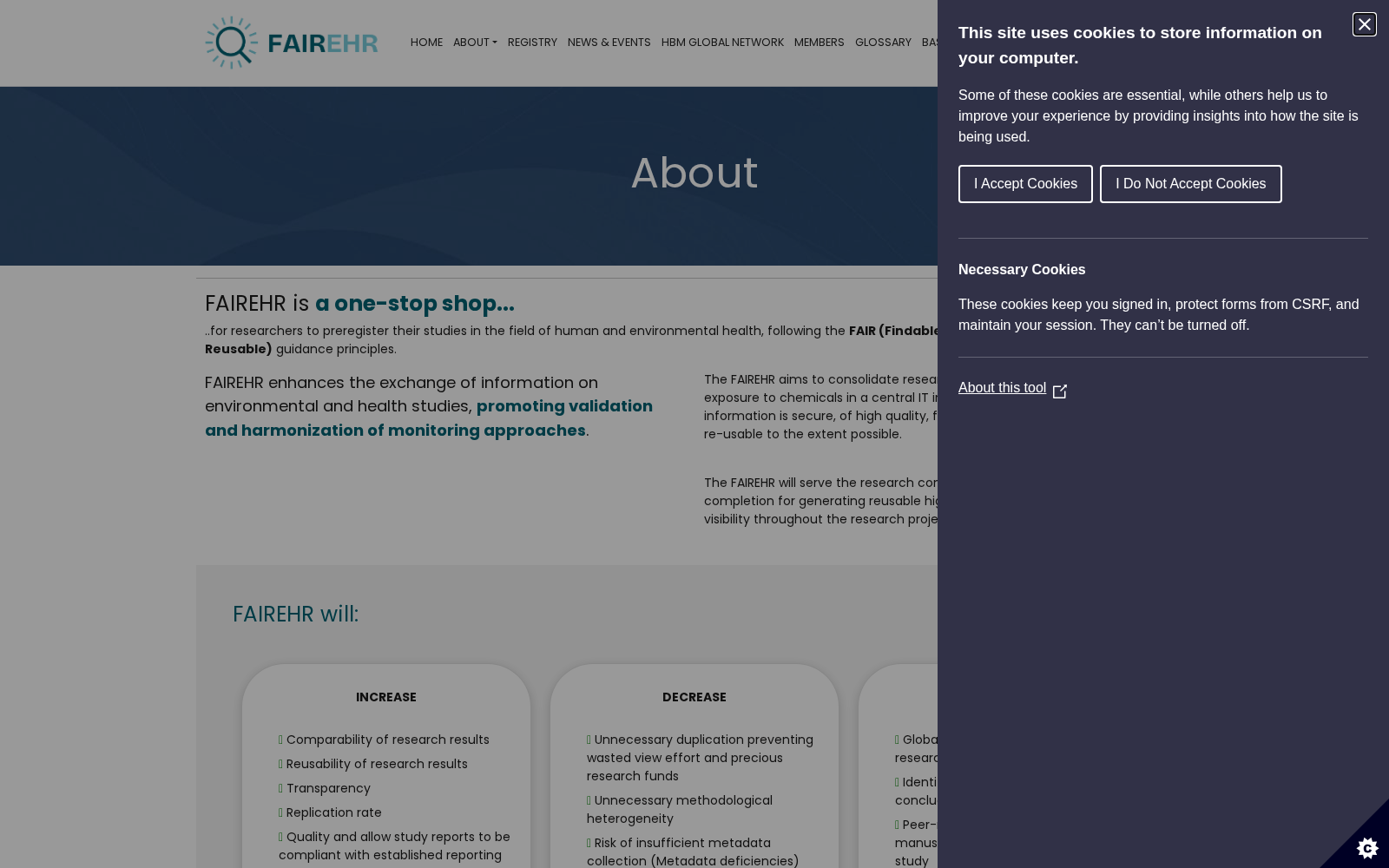 Findable, Accessible, Interoperable, Reusable Environmental and Health Registry 数据集图片