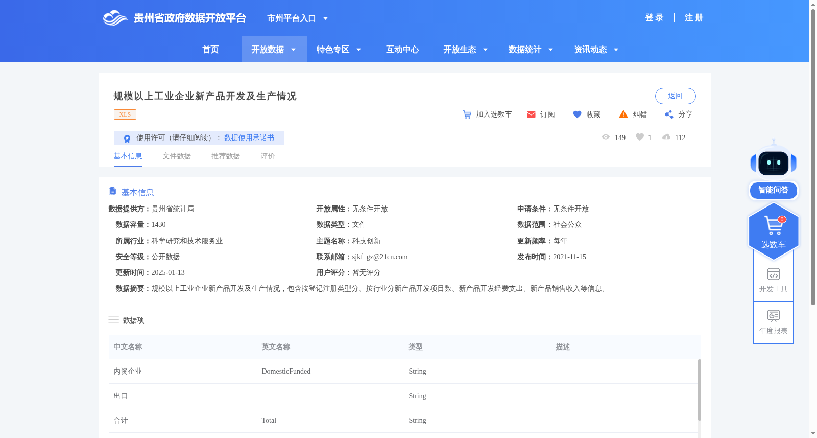 规模以上工业企业新产品开发及生产情况 数据集图片