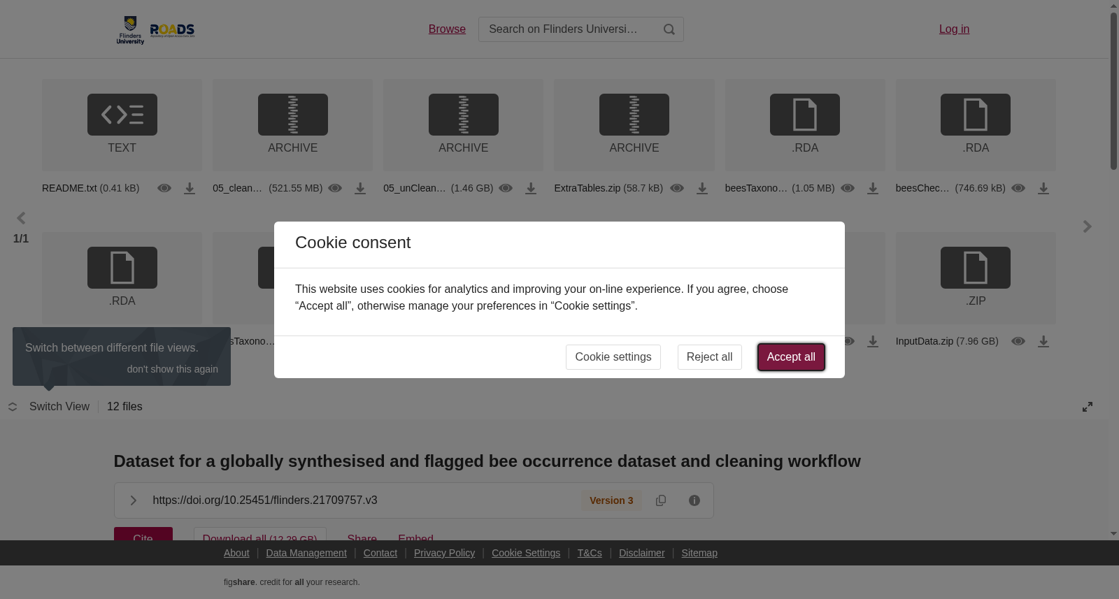 <b>Dataset for a globally synthesised and flagged bee occurrence dataset and cleaning workflow</b> 数据集图片