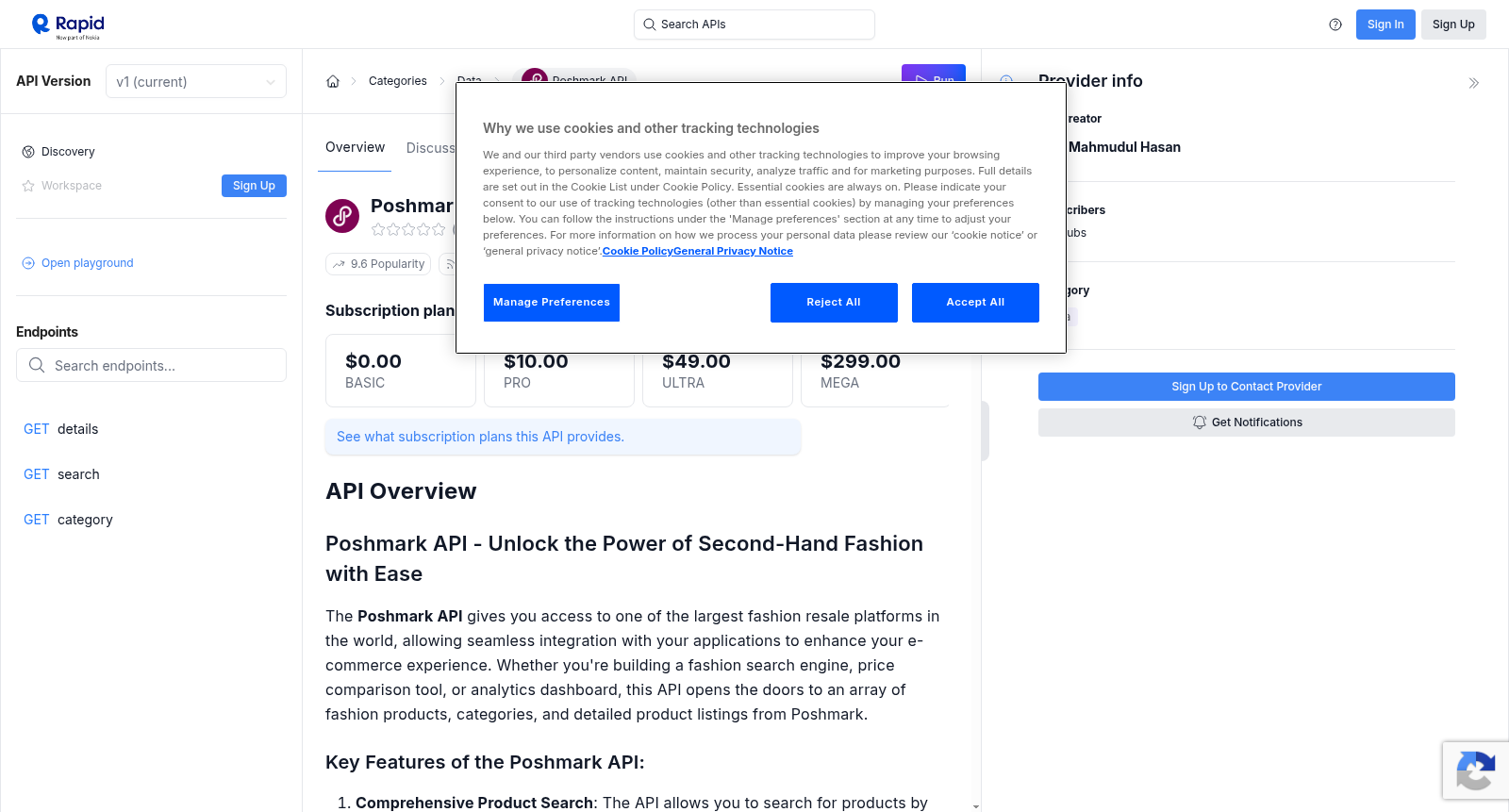 Poshmark API 数据集图片