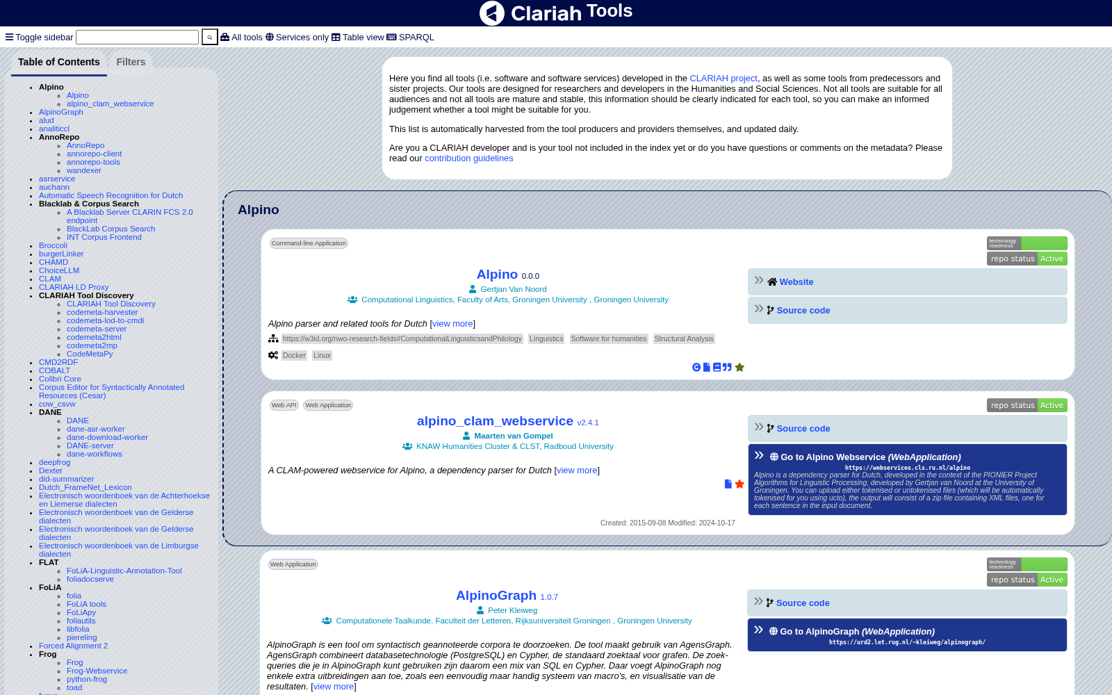 CLARIAH Tools 数据集图片