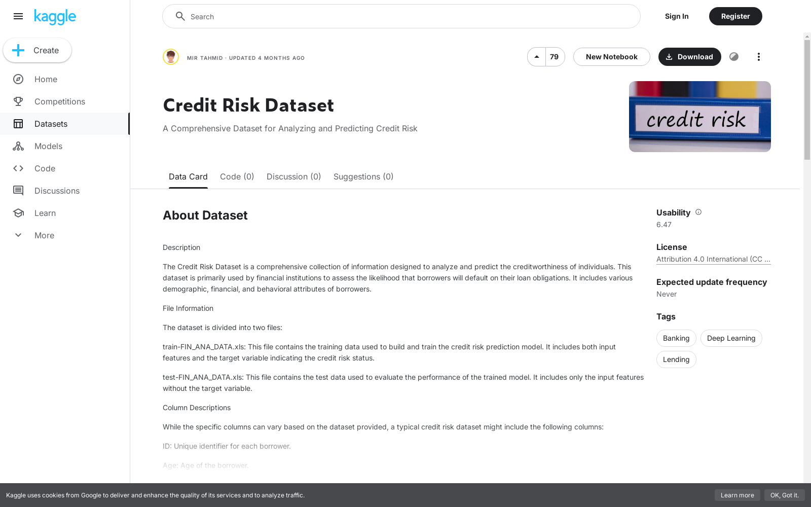 Credit Risk Dataset|信用风险数据集|数据分析数据集