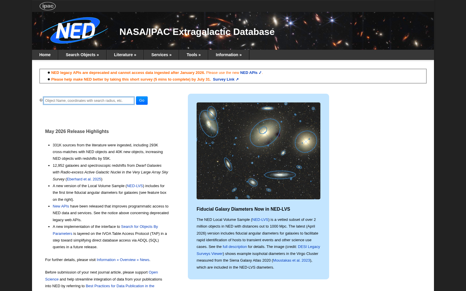 NASA/IPAC Extragalactic Database 数据集图片