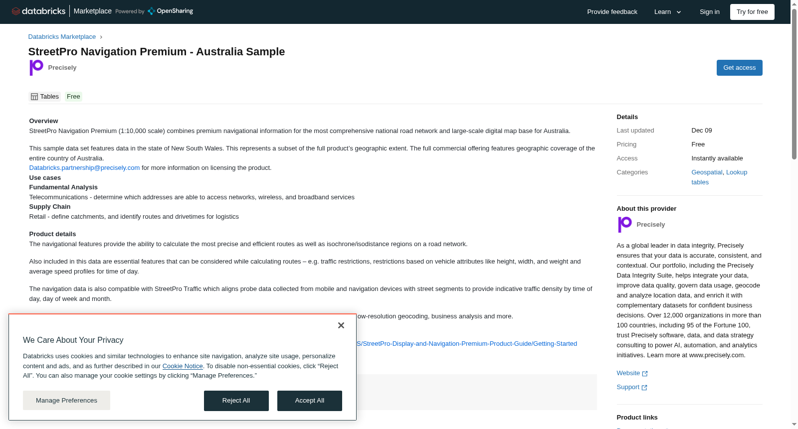 StreetPro Navigation Premium - Australia Sample 数据集图片