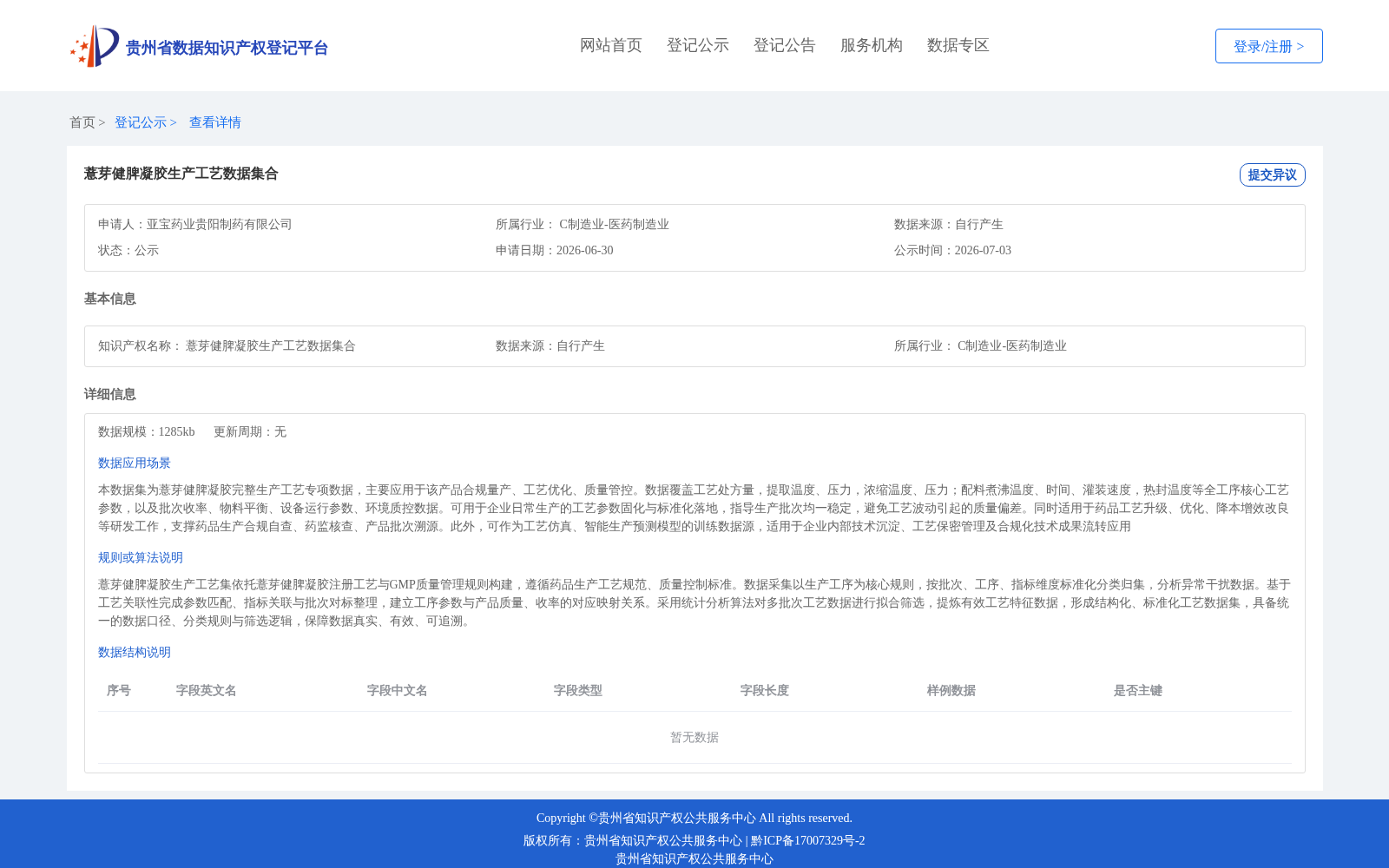 薏芽健脾凝胶生产工艺数据集合 数据集图片