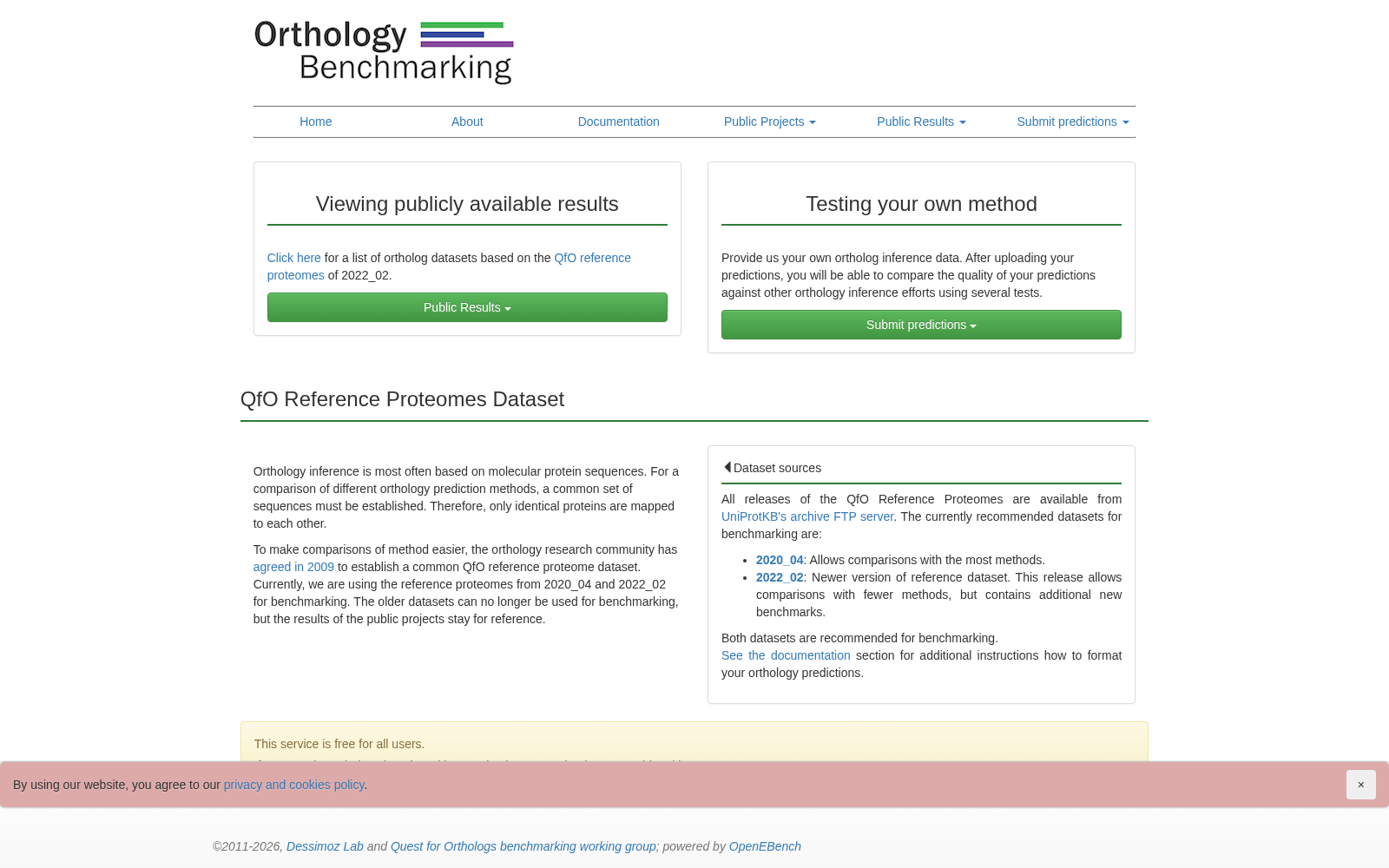 Orthology Benchmark Service 数据集图片