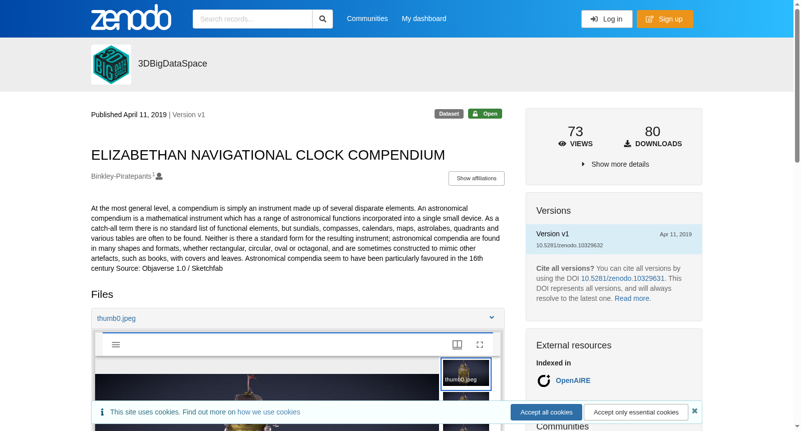 ELIZABETHAN NAVIGATIONAL CLOCK COMPENDIUM 数据集图片
