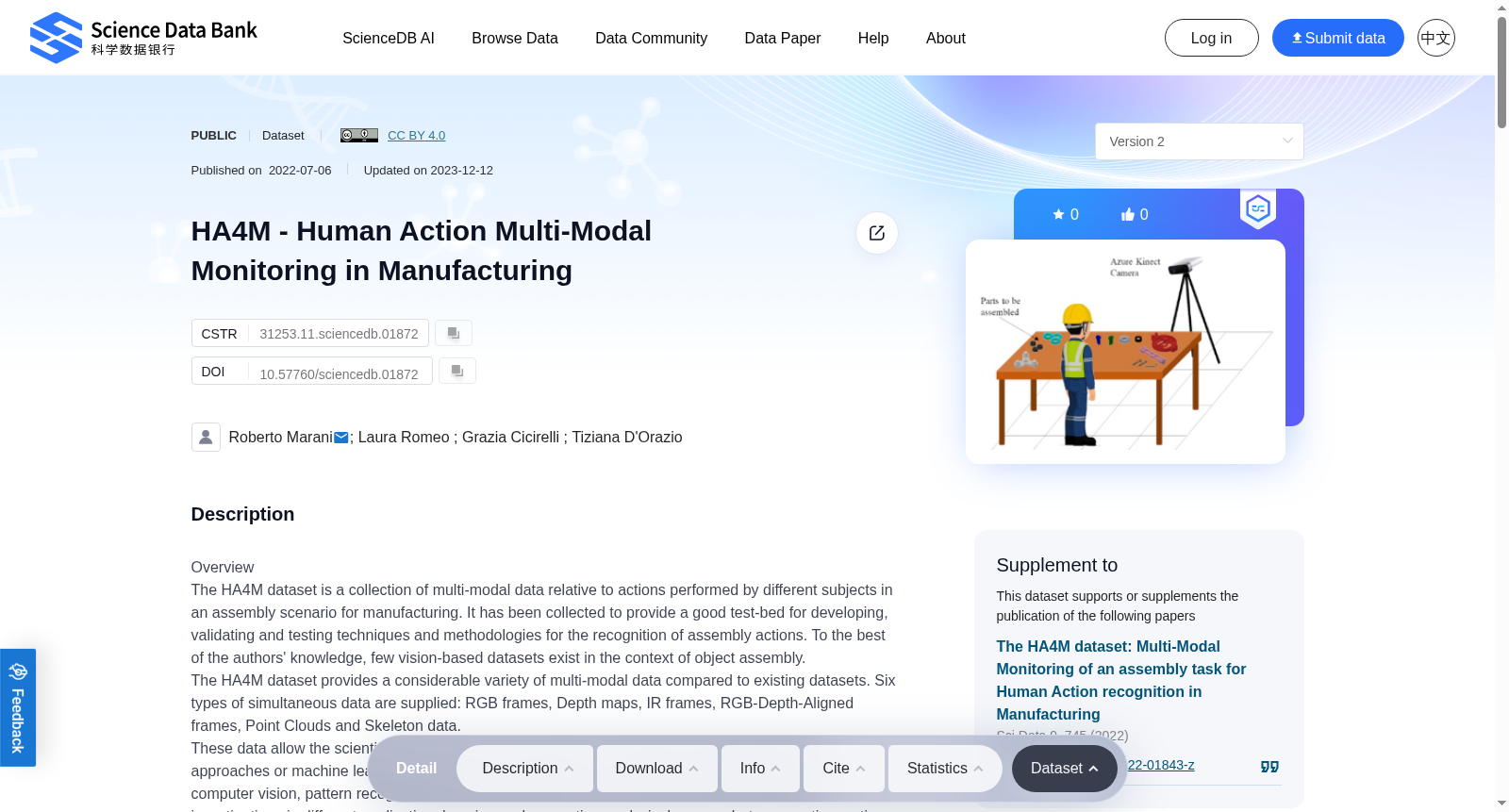HA4M - Human Action Multi-Modal Monitoring in Manufacturing 数据集图片