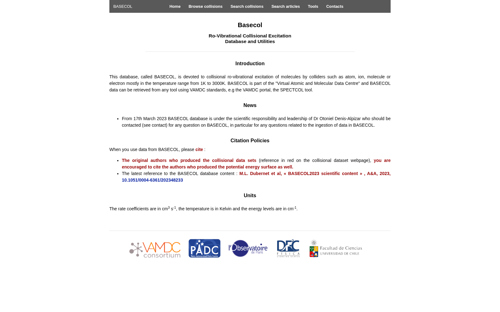 BASECOL2015: VAMDC-TAP interface 数据集图片