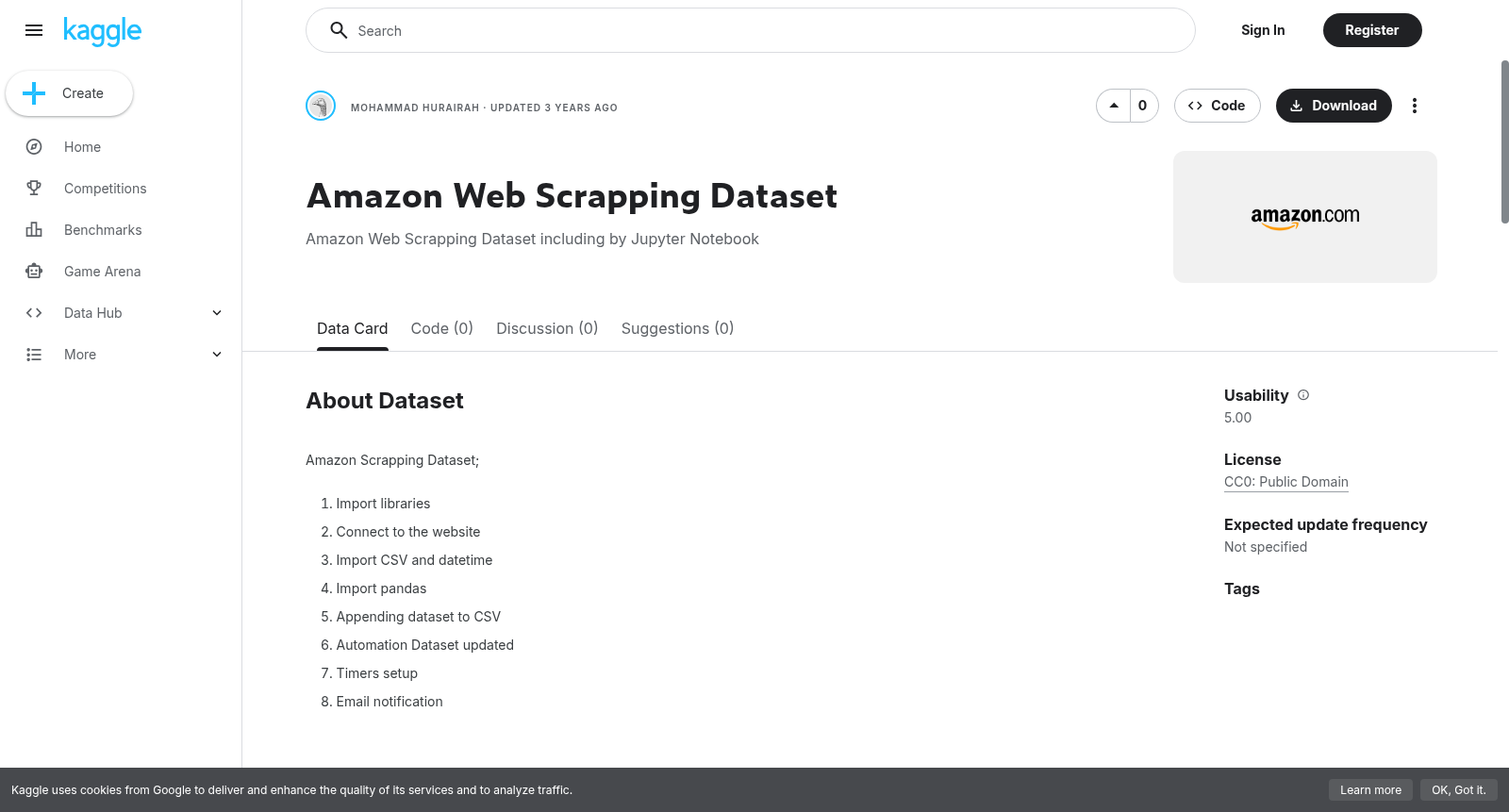 Amazon Web Scrapping Dataset 数据集图片