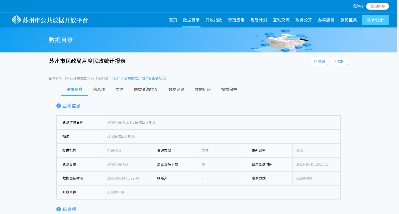 苏州市民政局月度民政统计报表 数据集图片