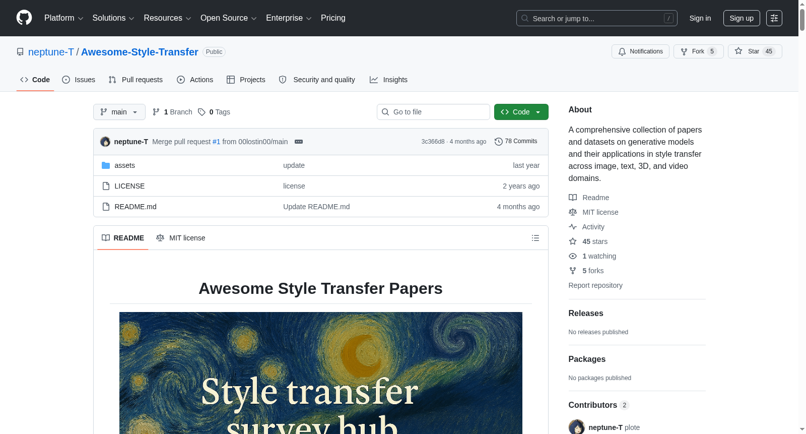 Awesome-Style-Transfer 数据集图片