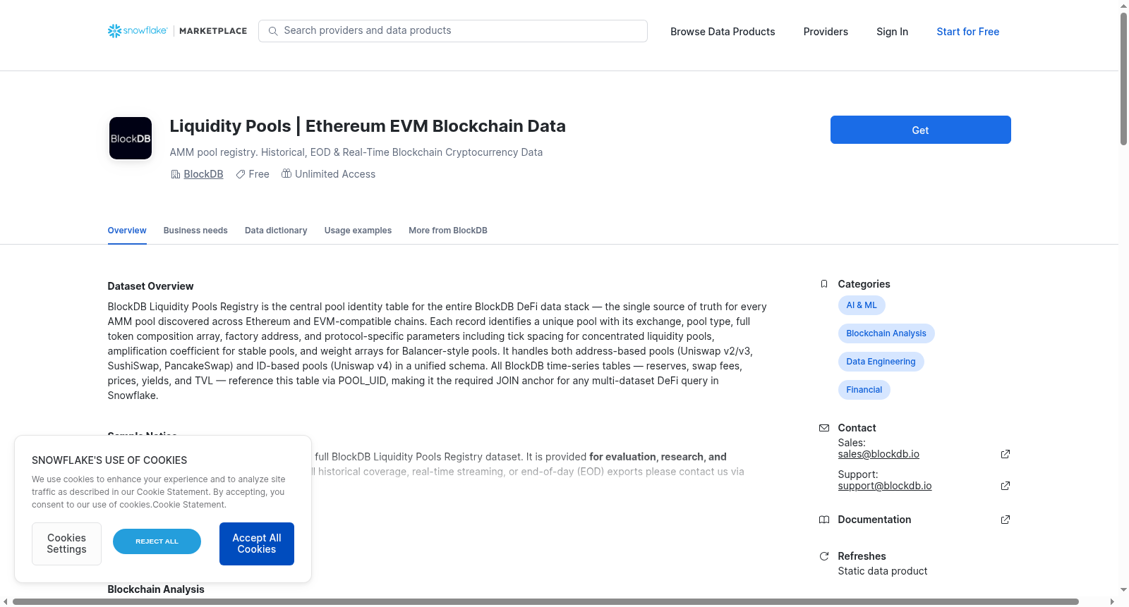 Liquidity Pools | Ethereum EVM Blockchain Data 数据集图片