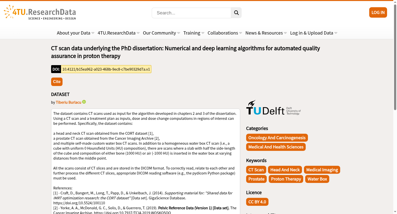 CT scan data underlying the PhD dissertation: Numerical and deep learning algorithms for automated quality assurance in proton therapy 数据集图片