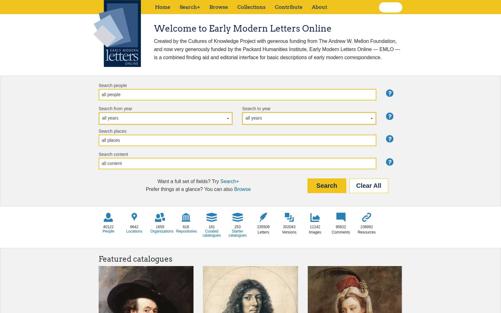 Early Modern Letters Online 数据集图片