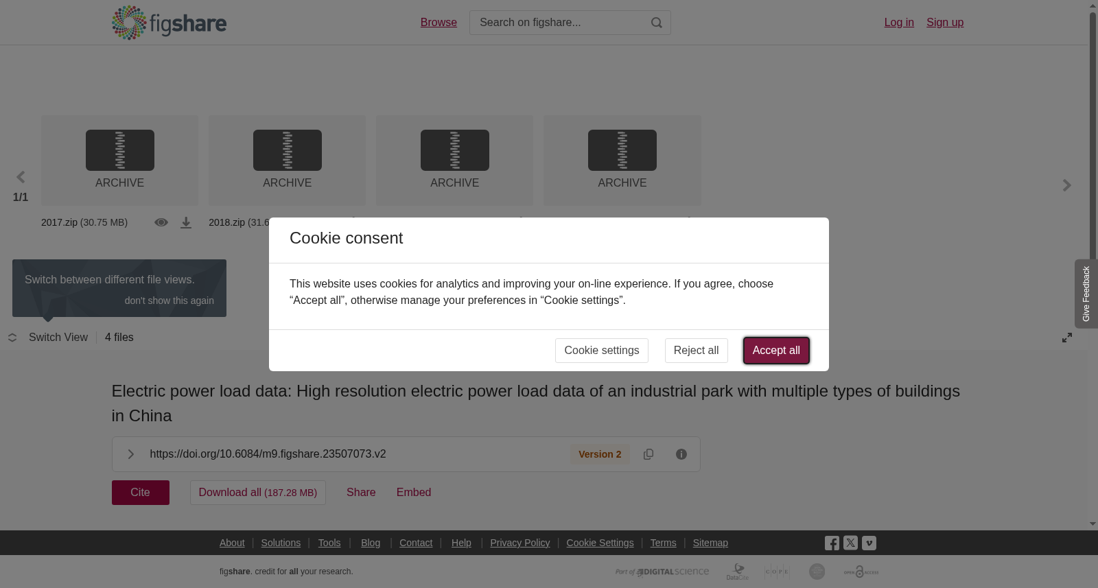 Electric power load data: High resolution electric power load data of an industrial park with multiple types of buildings in China 数据集图片