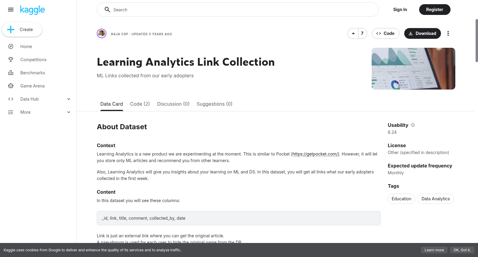 Learning Analytics Link Collection 数据集图片
