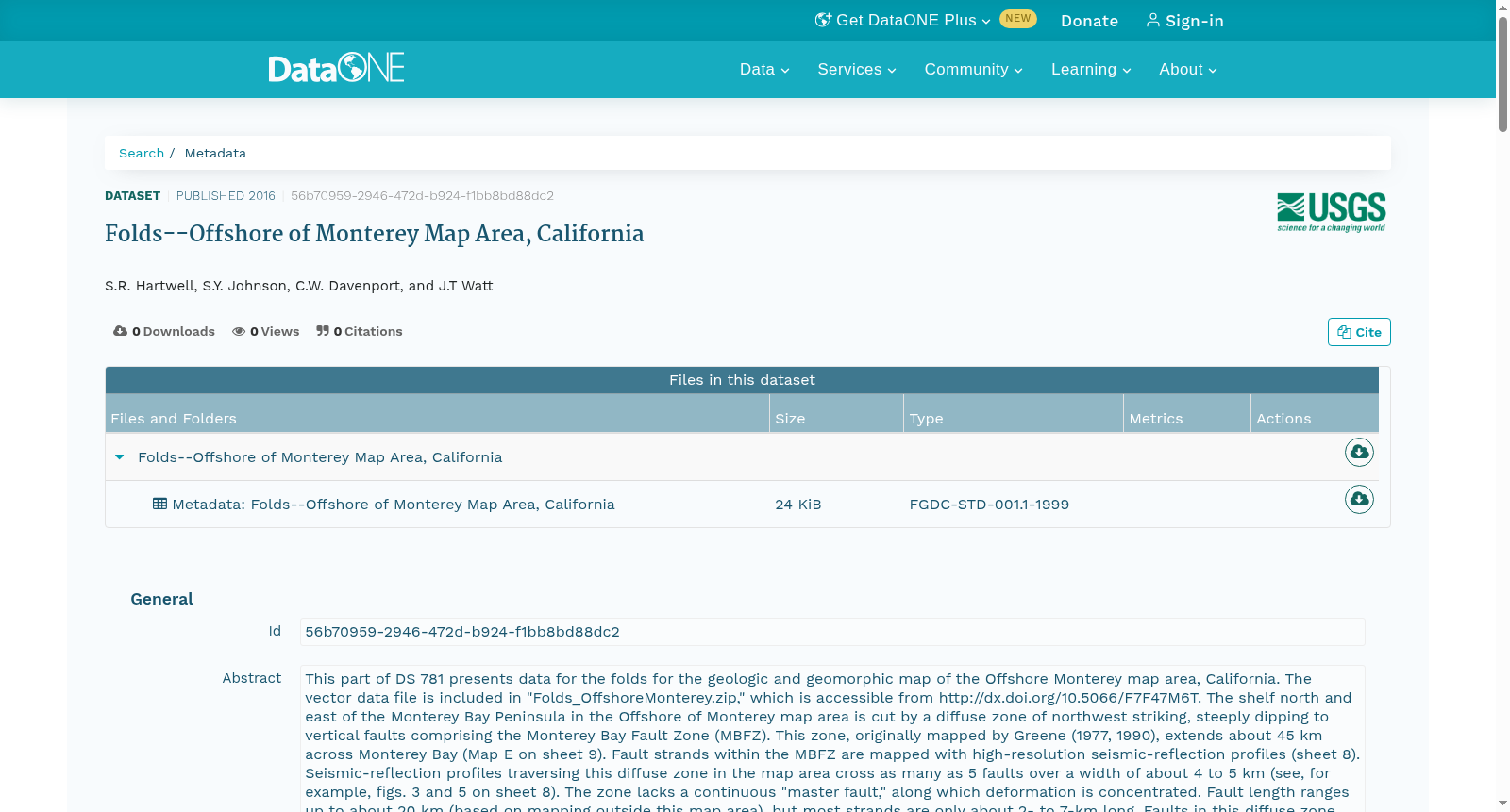 Folds--Offshore of Monterey Map Area, California 数据集图片