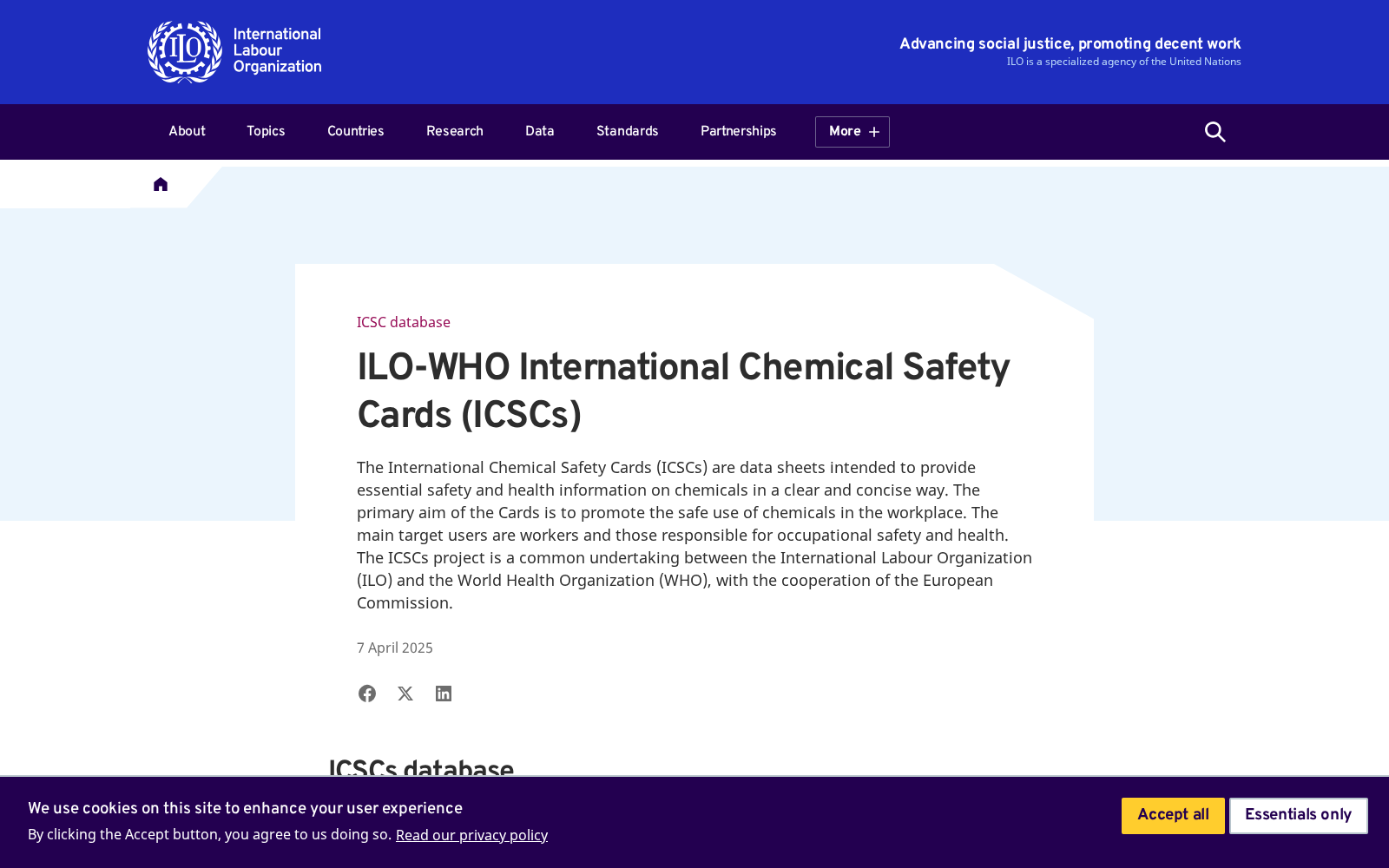 ILO-WHO International Chemical Safety Cards 数据集图片