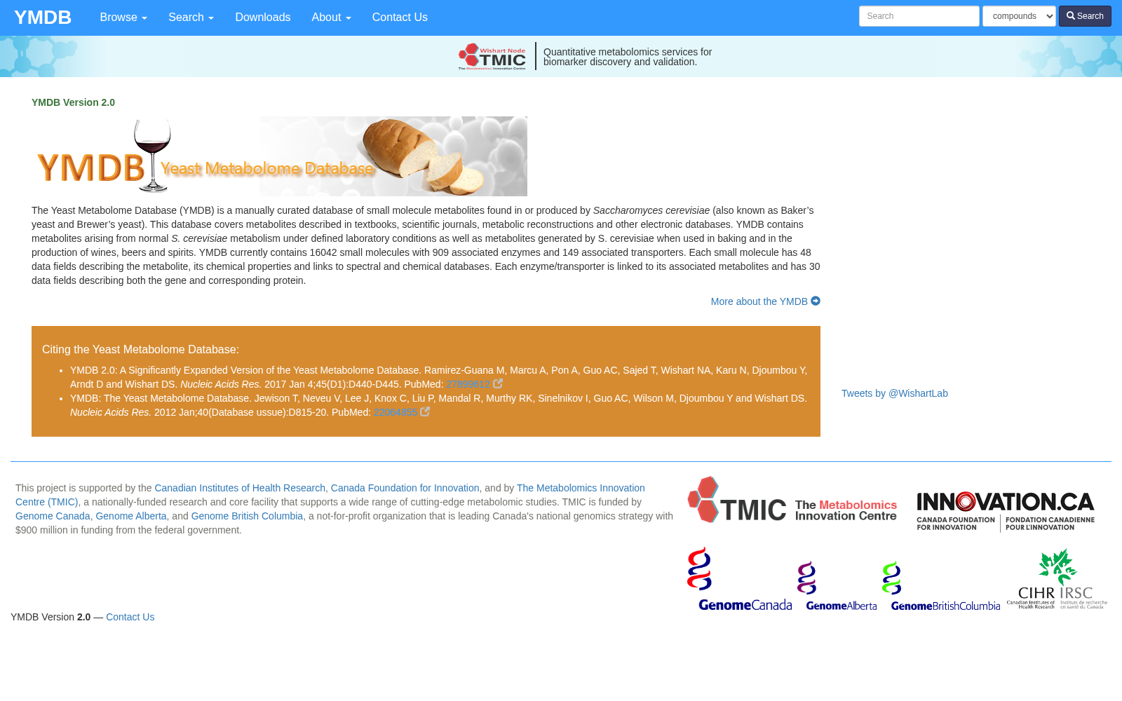 The Yeast Metabolome Database 数据集图片
