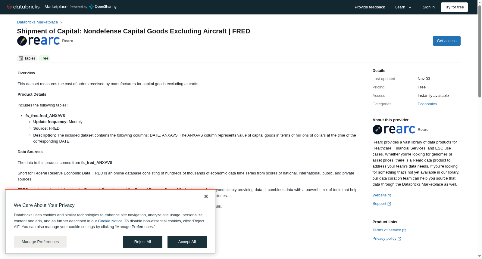 Shipment of Capital: Nondefense Capital Goods Excluding Aircraft | FRED 数据集图片
