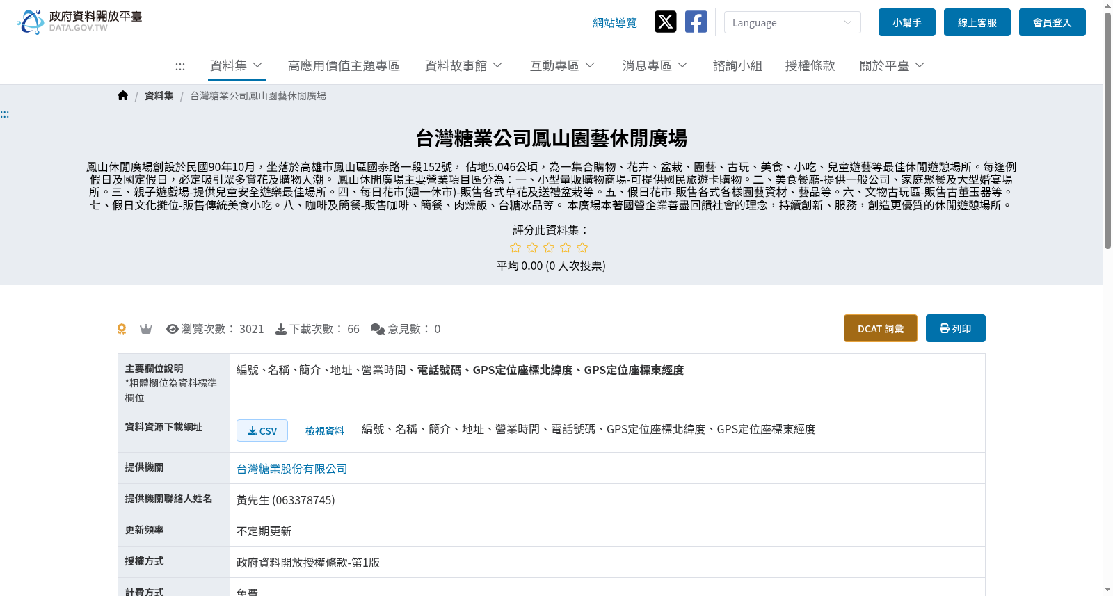 台灣糖業公司鳳山園藝休閒廣場 数据集图片