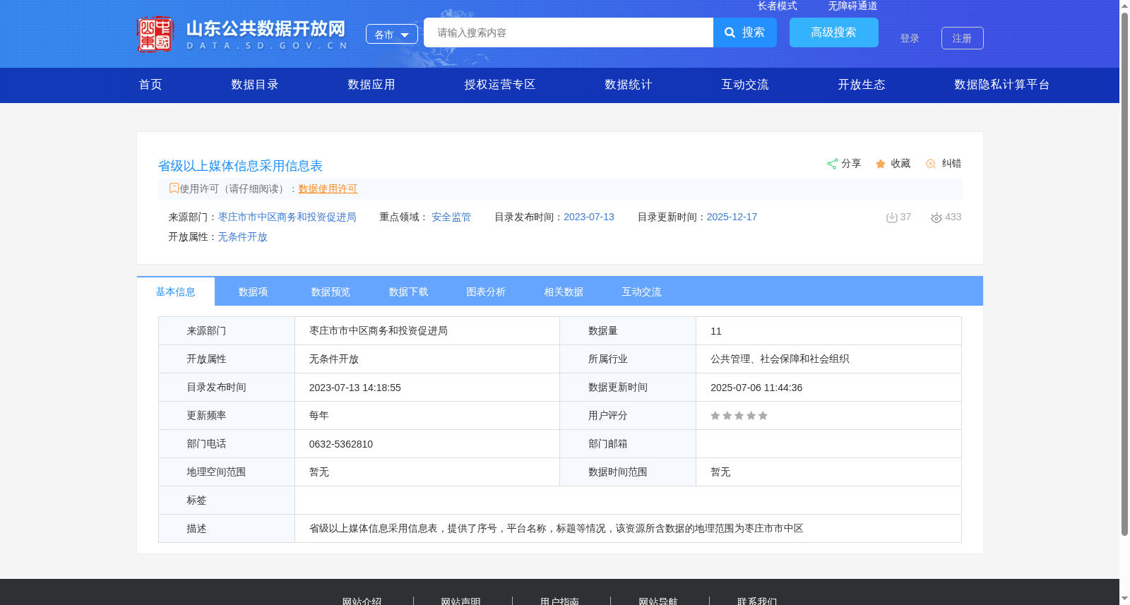 省级以上媒体信息采用信息表 数据集图片