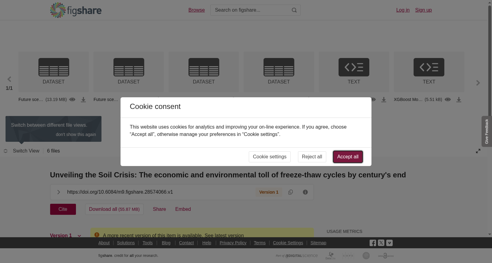 <b>Unveiling the Soil Crisis: The economic and environmental toll of freeze-thaw cycles by century's end</b> 数据集图片